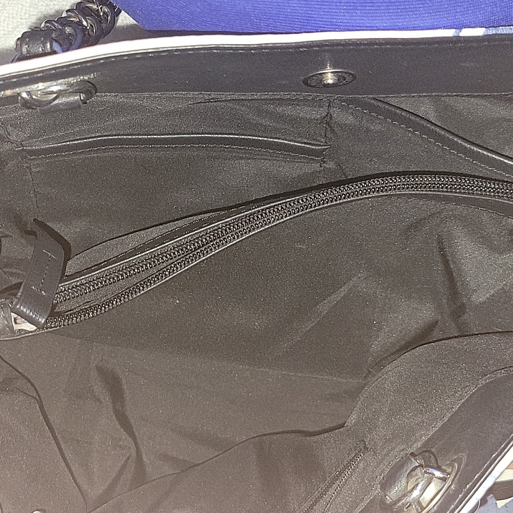 Nicole shoulder bag  multicolor, base navy, 6 pouches, 3 zippered pockets - Picture 5 of 5